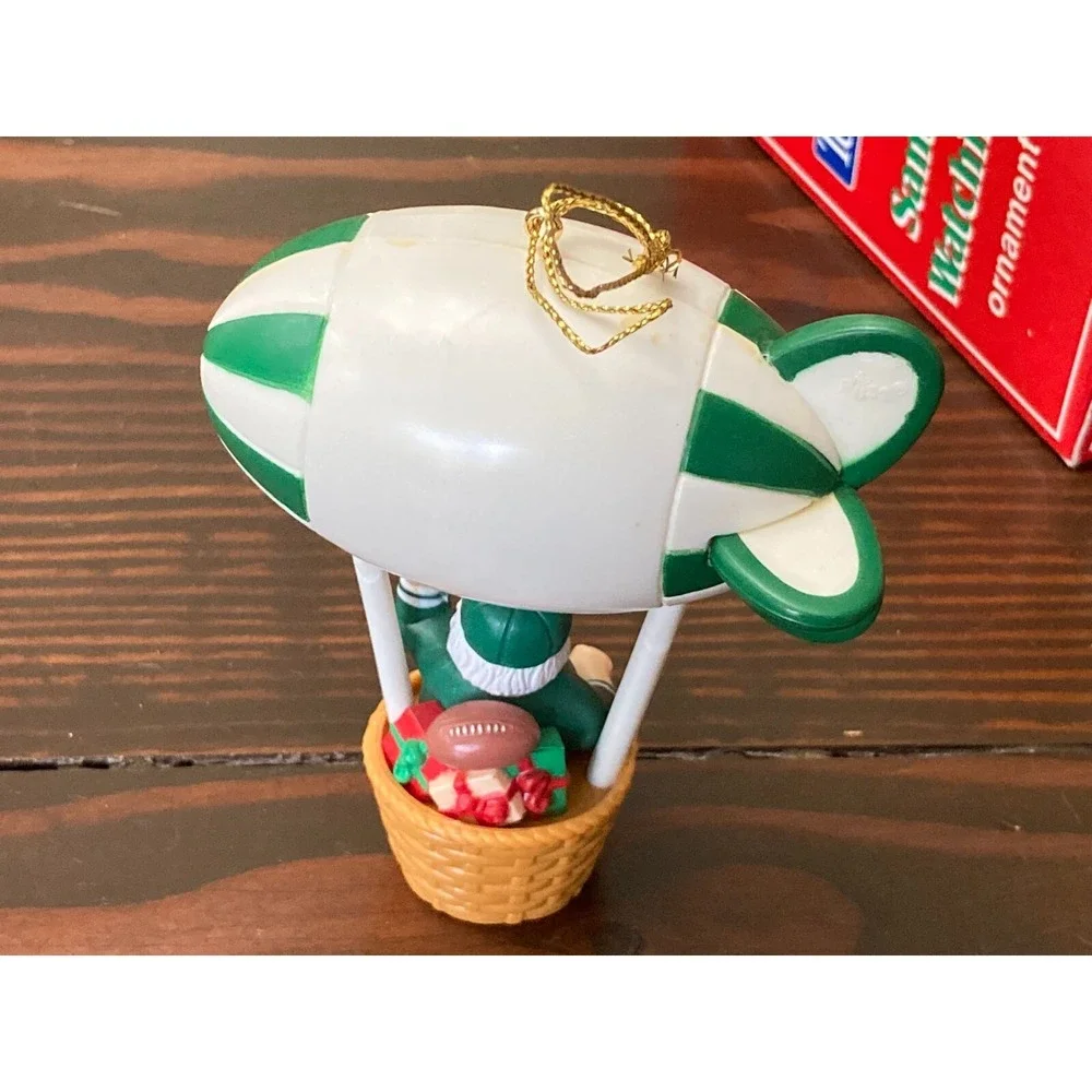NFL‎ New York Jets Santa's Watching Blimp Ornament in Box Russ Christmas Green